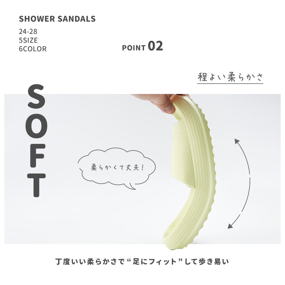 シャワーサンダル バススリッパ 浴室用 レディース メンズ ルームシューズ 商品画像4