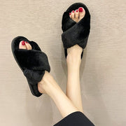 スリッパ レディース 女性用 ルームシューズ 前開き オープントゥ フェイクファー ふわふわ もこもこ 暖かい 室内履き 部屋履き かわいい おしゃれ あったかい 防寒