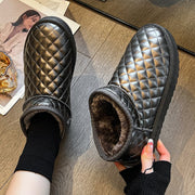 ブーツ ムートン風 レディース 女性 靴 ショート キルティング フェイクレザー ボア もこもこ ふわふわ 暖かい あったか 防寒 冬 かわいい おしゃれ