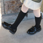 ローファー 子供 靴 シューズ フォーマルシューズ エナメル  タッセル フラットシューズ ジュニア キッズ 子供用 女の子 男の子 前リボン レトロ 柔らかい 歩きやすい お出かけ おしゃれ ゴムソール
