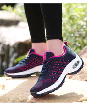 スニーカー 厚底 ローカット レースアップ シューズ 靴 レディース カジュアル メッシュ 通気性 スポーツ ウォーキング ブラック パープル