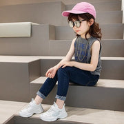 スニーカー キッズ ジュニア 運動靴 シューズ 子供用 女の子 ガールズ 英字ロゴ カジュアル スポーツ おしゃれ かわいい 通園 通学 お出かけ 普段使い