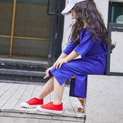 スリッポン 紐なし 靴 スニーカー キャンバスシューズ 子供用 キッズ ベビー 男の子 女の子 男女兼用 おしゃれ カジュアル かわいい 履きやすい ローカット ぺたんこ デッキシューズ 子ども 履物