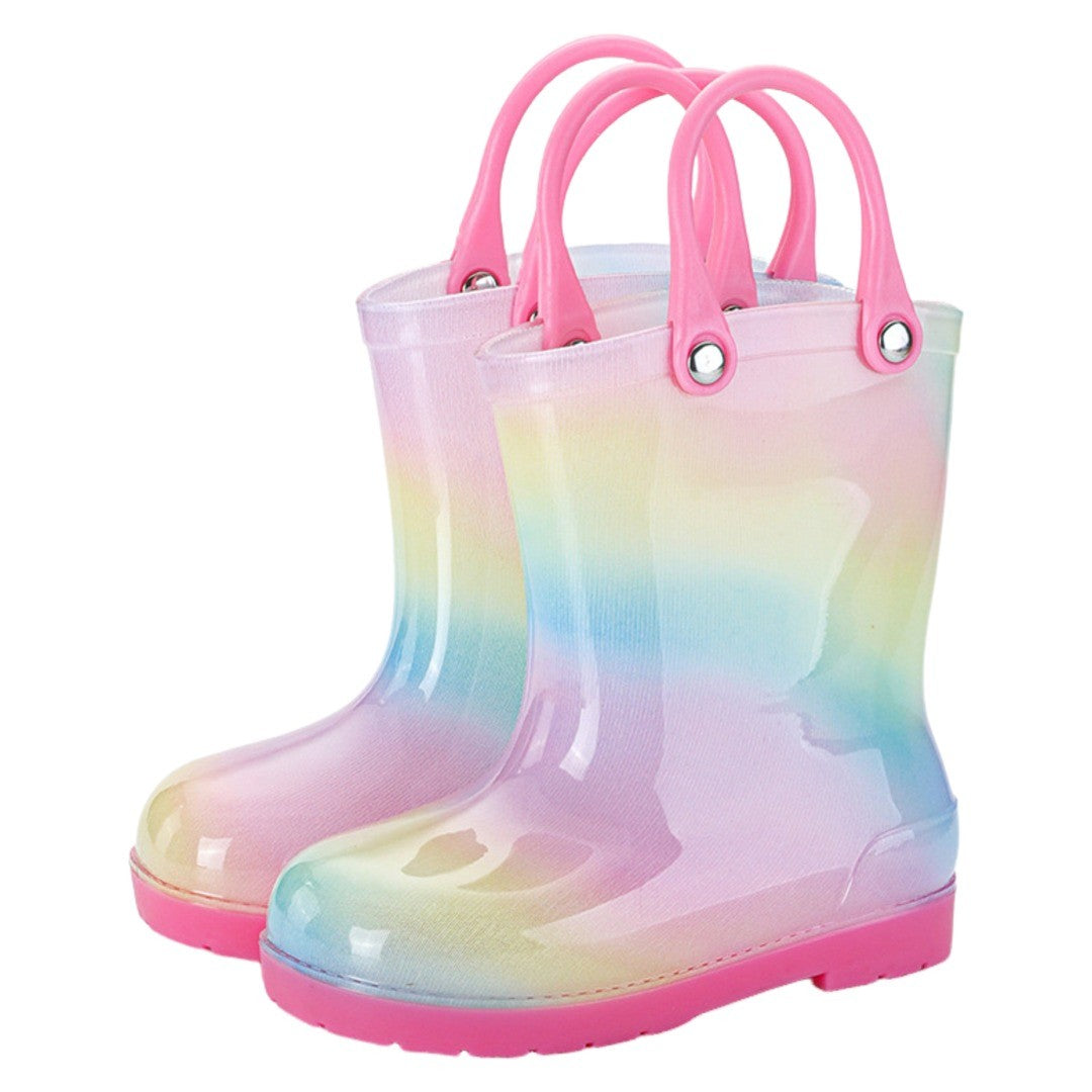 長靴 レインブーツ レインシューズ キッズ 子供用 雨具 雨靴 くつ 持ち手 取手 ループ 引っかけ 滑り止め 雨対策