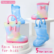 長靴 レインブーツ レインシューズ キッズ 子供用 雨具 雨靴 くつ 持ち手 取手 ループ 引っかけ 滑り止め 雨対策