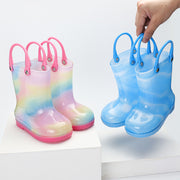 長靴 レインブーツ レインシューズ キッズ 子供用 雨具 雨靴 くつ 持ち手 取手 ループ 引っかけ 滑り止め 雨対策
