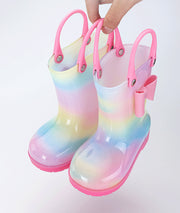 長靴 レインブーツ レインシューズ キッズ 子供用 雨具 雨靴 くつ 持ち手 取手 ループ 引っかけ 滑り止め 雨対策