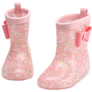 長靴 レインシューズ キッズ 男の子 女の子 子供用靴 子ども 雨具 雨対策 おしゃれ かわいい キュート 防水 防滑 滑り止め靴底 通園 通学 お出かけ お散歩 リボン お花 スター 星