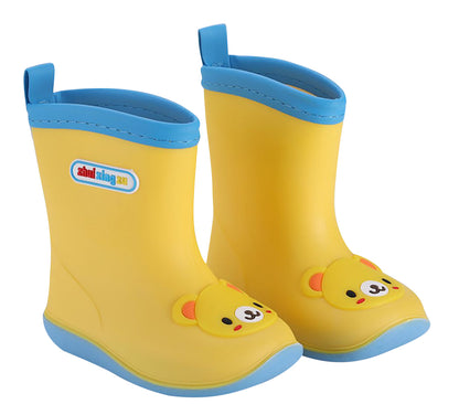 長靴 レインブーツ 雨靴 子供用 キッズ ベビー イエロー×クマ バリエーション画像
