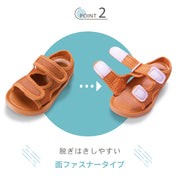 スポーツサンダル スリッパ キッズ ベビー ジュニア 子ども 女の子 男の子 男女兼用 子供靴 くつ フラットサンダル ペタンコ ストラップ付 メッシュ マジック テープ 滑り止め 無地 サイズ調節可 履きやすい おしゃれ カジュアル シンプル かわいい かっこいい やわらかい お出かけ 運動 海 リゾート プール