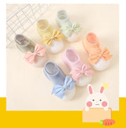 ソックスシューズ 靴下風 ベビーシューズ ファーストシューズ 子供靴 ベビー キッズ リボン パステルカラー 履きやすい 室内 屋内 おしゃれ かわいい ソフト 女の子 女児 赤ちゃん ガールズ 子ども こども