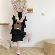 パンプス レディース 女性用 靴 くつ シューズ ぺたんこ フラット 無地 単色 カラバリ豊富 シンプル おしゃれ