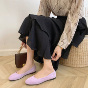 パンプス レディース 女性用 靴 くつ シューズ ぺたんこ フラット 無地 単色 カラバリ豊富 シンプル おしゃれ