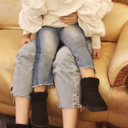 ブーツ ムートン風 キッズ 子供用 男の子 女の子 靴 くつ シューズ ショート丈 もこもこ ふわふわ 裏ボア あったか 暖かい 防寒 かわいい