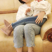 ブーツ ムートン風 キッズ 子供用 男の子 女の子 靴 くつ シューズ ショート丈 もこもこ ふわふわ 裏ボア あったか 暖かい 防寒 かわいい
