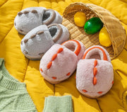 ルームシューズ スリッパ 子供 キッズ もこもこ ふわふわ 裏ボア 裏起毛 防寒 暖かい 滑り止め 軽量 厚底 フラット 恐竜