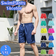 水着 メンズ 男性用 サーフパンツ スイムパンツ 海水パンツ 海パン ビーチパンツ トランクス型 5分丈 ハーフパンツ 膝上 無地 シンプル 海水浴 プール ビーチ マリンスポーツ リゾート 夏 単色 ソリッドカラー 紳士用 S M L XL 2XL