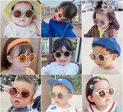 サングラス キッズ ジュニア 子供用 女の子 男の子 ラウンド型 丸型 クマ 熊 カラーレンズ 色付き 日差し対策 紫外線対策 ファッション小物 可愛い おしゃれ お出掛け レジャー