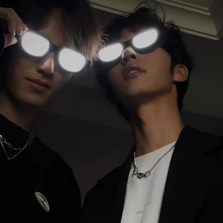 光るメガネ 眼鏡 充電式 コスプレアイテム 宴会グッズ 写真 商品画像2