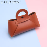 ミニポーチ 小物入れ メガネケース PUレザー 手提げ 収納 眼鏡 サングラス 化粧品 メイク道具 大容量 コンパクト ソフト
