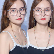 メガネチェーン 眼鏡ストラップ サングラス 老眼鏡 紐 ロープ フェイクパール ラインストーン 大人 レディース 女性 眼鏡 紛失 落下 防止 シンプル