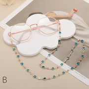 メガネチェーン 眼鏡ストラップ サングラス 老眼鏡 紐 ロープ フェイクパール ラインストーン 大人 レディース 女性 眼鏡 紛失 落下 防止 シンプル