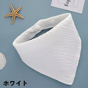 スタイ よだれかけ ビブ ガーゼ 4層 ベビー 赤ちゃん 三角スタイ スナップボタン 着脱簡単 よだれカバー お食事 無地 シンプル かわいい おしゃれ 男の子 女の子 幼児 乳児 子供 子ども