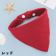 スタイ よだれかけ ビブ ガーゼ 4層 ベビー 赤ちゃん 三角スタイ スナップボタン 着脱簡単 よだれカバー お食事 無地 シンプル かわいい おしゃれ 男の子 女の子 幼児 乳児 子供 子ども