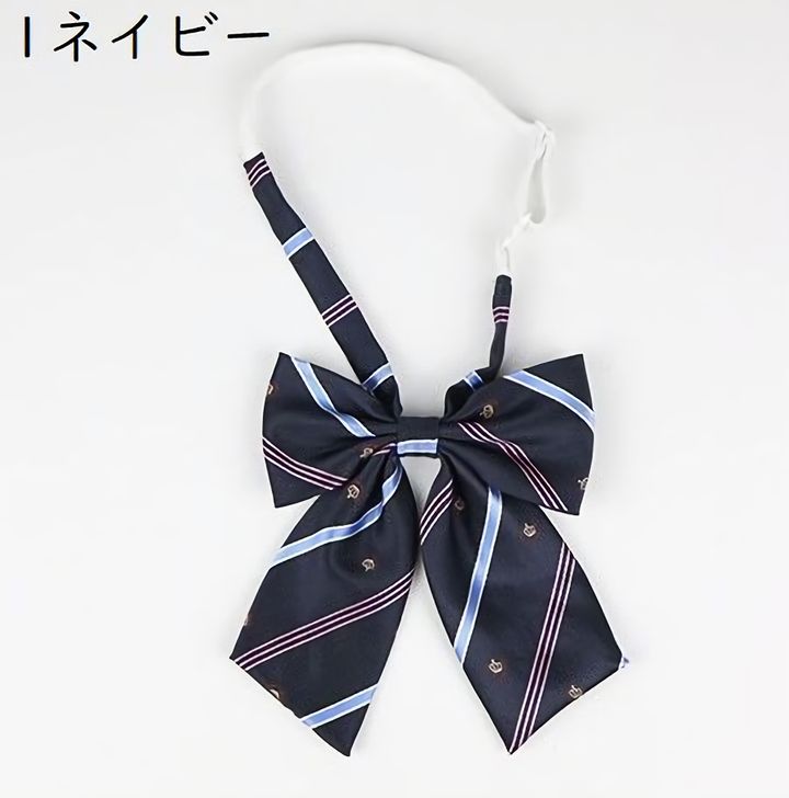 制服リボン スクールリボン チェック ストライプ 蝶ネクタイ レディース 商品画像2