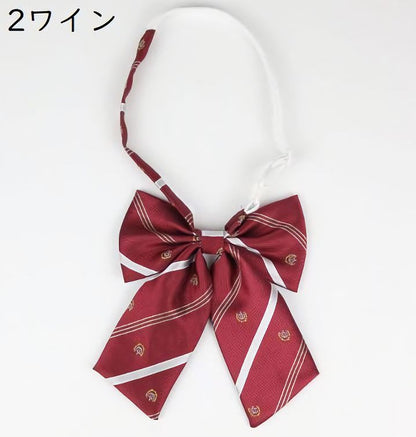 制服リボン スクールリボン チェック ストライプ 蝶ネクタイ レディース 商品画像3