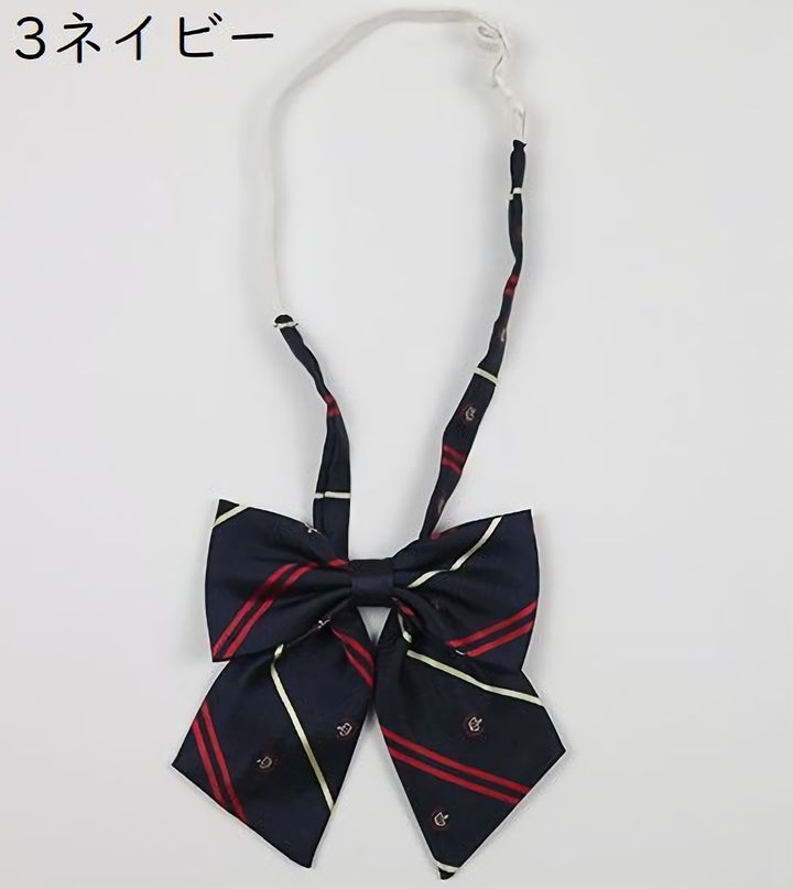 制服リボン スクールリボン チェック ストライプ 蝶ネクタイ レディース 商品画像4