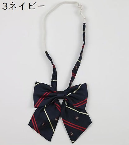 制服リボン スクールリボン チェック ストライプ 蝶ネクタイ レディース 商品画像4