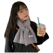 マフラー ニット レディース 女性 襟巻き 定番 防寒 寒さ対策 暖かい あったか シンプル 無地 婦人用 ファッション小物 通勤 通学 デイリー お出掛け