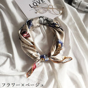 スカーフ レディース 60×60cm 正方形 四角 スクエア バッグスカーフ バンダナ 上品 きれいめ プレゼント 母の日ギフト
