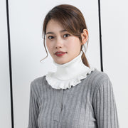 付け襟 つけ襟 タートルネック ニット リブ レディース 女性 重ね着風 レイヤード風 着ぶくれしない 無地 単色 シンプル 防寒 暖かい お洒落 おしゃれ 大人女子 婦人 ファッション小物