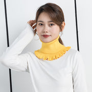 付け襟 つけ襟 タートルネック ニット リブ レディース 女性 重ね着風 レイヤード風 着ぶくれしない 無地 単色 シンプル 防寒 暖かい お洒落 おしゃれ 大人女子 婦人 ファッション小物
