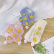 ティペット マフラー ボア もこもこ 子供用 キッズ ネックウォーマー 星 スター かわいい 可愛い ガーリー あったかい 防寒 寒さ対策 暖かい ぬくぬく 冬 女の子 女児 こども用 子ども用 ファッション小物