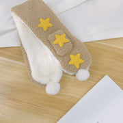 ティペット マフラー ボア もこもこ 子供用 キッズ ネックウォーマー 星 スター かわいい 可愛い ガーリー あったかい 防寒 寒さ対策 暖かい ぬくぬく 冬 女の子 女児 こども用 子ども用 ファッション小物