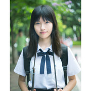 ネクタイ 蝶ネクタイ リボンタイ レディース 女性 ジュニア 女の子 ファッション雑貨 制服風 学生風 28cm 33cm 38cm 無地 ネイビー シック シンプル カジュアル 可愛い キュート おしゃれ コスプレ 仮装 男装