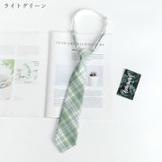 ネクタイ レディース 女性 ファッション雑貨 制服風 学生風 生徒風 総柄 チェック ネイビー グリーン ブルー グレー ピンク シンプル カジュアル 可愛い キュート ポップ シック おしゃれ ガーリー コスプレ小物 仮装 コスチューム