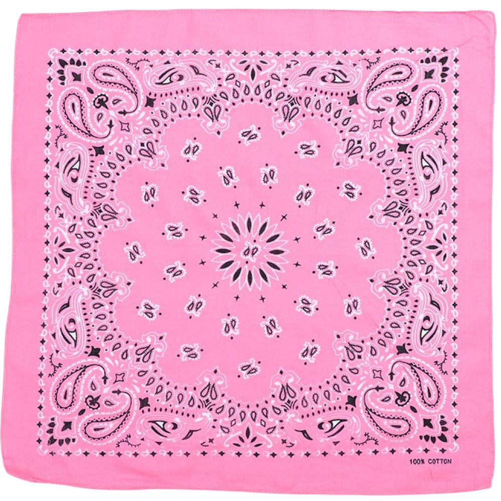 バンダナ 定番柄 ハンカチ ペイズリー柄 ミリタリー 大きめ ピンク バリエーション画像
