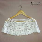 ボレロ ショール トップス レディース 女性用 レース 肩掛け プルオーバー 薄手 ショート丈 ケープ 透かし編み ドレス用 ブライダル用