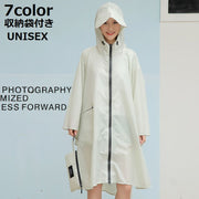 レインポンチョ 収納袋付き 男女兼用 レインコート レインウェア 雨具 雨合羽 カッパ ロング 防水 通勤 通学 自転車 バイク アウトドア レディース メンズ 軽量 撥水 防風 フード付き つば ツバ バイザー ジップアップ 着脱簡単 速乾 通気性 ポケット ファスナー ジッパー ボタン 無地 シンプル 女性 婦人 男性 紳士