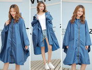 レインポンチョ 収納袋付き 男女兼用 レインコート レインウェア 雨具 雨合羽 カッパ ロング 防水 通勤 通学 自転車 バイク アウトドア レディース メンズ 軽量 撥水 防風 フード付き つば ツバ バイザー ジップアップ 着脱簡単 速乾 通気性 ポケット ファスナー ジッパー ボタン 無地 シンプル 女性 婦人 男性 紳士