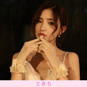 グローブ 手袋 ブライダルグローブ ウェディング 花嫁 結婚式 披露宴 ウェディングドレス パティー シースルー 透け感 シンプル フラワー ショート丈 きれい 綺麗 白 ホワイト