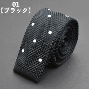 ネクタイ ニットタイ ニット メンズ 男性 ドット柄 水玉模様 お洒落 かっこいい 大人 紳士 ビジネスマン スーツ フォーマル 通勤スタイル ギフト 贈り物 プレゼント ファッション小物 カラバリ豊富