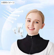 付け襟 つけ襟 レディース 女性 婦人 ファッション小物 ハイネック ジッパー ファスナー 重ね着 レイヤード ボーダー 無地 ブラック 日焼け防止 日よけ 通気性 着ぶくれ防止 カジュアル スポーティー 便利