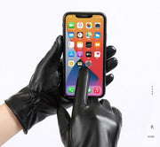 レディース手袋 スマホ対応 スマートフォン対応 レザー調 リボン てぶくろ 裏起毛 裏ボア あったか 防寒 タッチパネル対応 リボン おしゃれ かわいい 大人可愛い 上品 シック フェミニン 女性用 婦人用 黒 ブラック