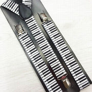 サスペンダー 男性 女性 男女併用 ユニセックス ピアノ 鍵盤 おしゃれ かわいい ファッション小物 吊りバンド クリップ カジュアル 大人用 レディース メンズ 衣装 演奏会