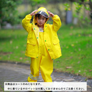 レインコート 子供用 キッズ ベビー 男の子 女の子 雨具 カッパ 合羽 フード付き 防水 無地 ポケット付き レインウェア シンプル イエロー 黄色